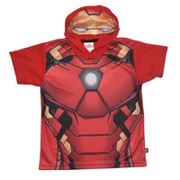 Playera De Armadura Con Capucha De Iron-Man! Playera Para Niño Marvel Avengers