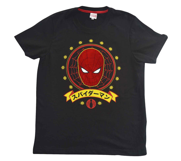 Spider-Man Black Tee! Playera Para Caballero-Hombre Marvel Avengers