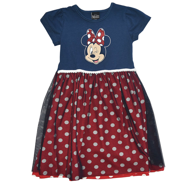 Navy Dress Minnie! Vestido Para Niña Minnie Mouse