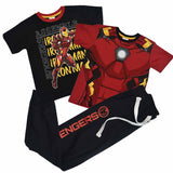 Conjunto Jogger Y Playeras Para Niño Iron-Man Marvel Avengers Set 3 Piezas