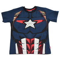 Conjunto Jogger Y Playeras Para Niño Capitan America Marvel Avengers Set 3 Piezas