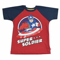 Conjunto Jogger Y Playeras Para Niño Capitan America Marvel Avengers Set 3 Piezas