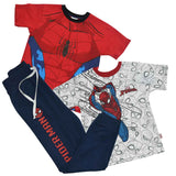 Conjunto Jogger Y Playeras Para Niño Spider-Man Marvel Avengers Set 3 Piezas