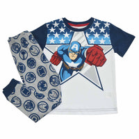 Captain America Sucker Punch! Pijama Para Niño Marvel Avengers