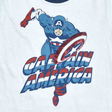 Captain America White Tee! Playera Para Caballero-Hombre Marvel Avengers